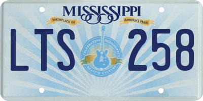 MS license plate LTS258