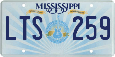 MS license plate LTS259