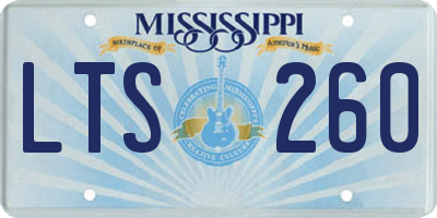 MS license plate LTS260