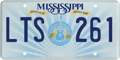 MS license plate LTS261
