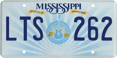 MS license plate LTS262