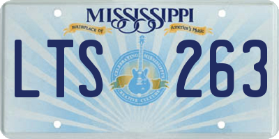 MS license plate LTS263