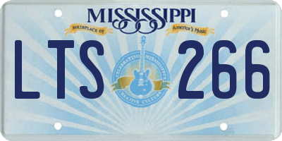 MS license plate LTS266