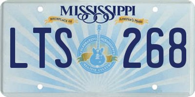 MS license plate LTS268