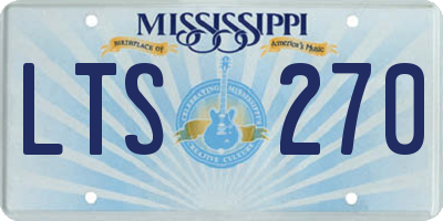 MS license plate LTS270