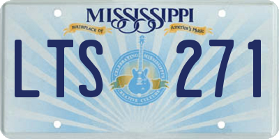 MS license plate LTS271