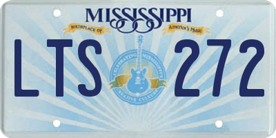 MS license plate LTS272