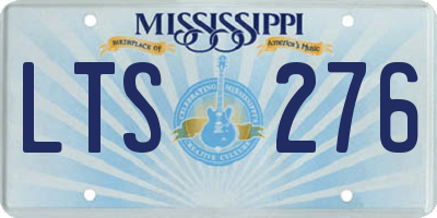 MS license plate LTS276