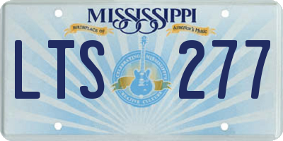 MS license plate LTS277
