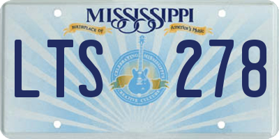 MS license plate LTS278