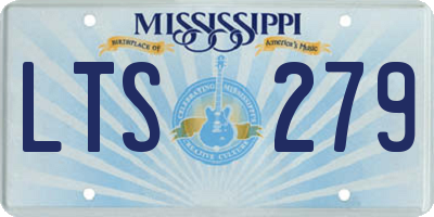 MS license plate LTS279