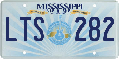 MS license plate LTS282