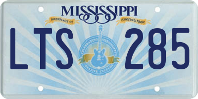 MS license plate LTS285