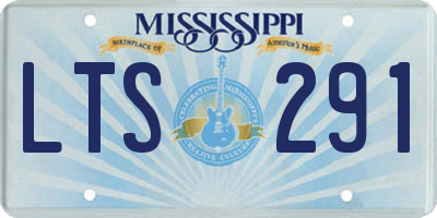MS license plate LTS291