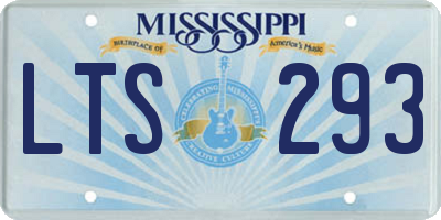 MS license plate LTS293