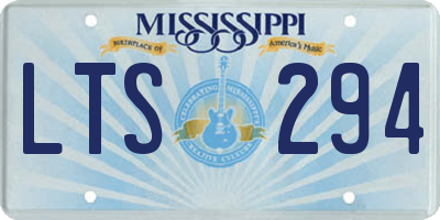 MS license plate LTS294
