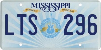 MS license plate LTS296