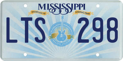 MS license plate LTS298