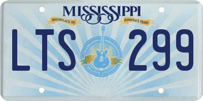 MS license plate LTS299