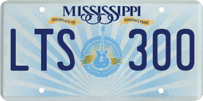 MS license plate LTS300