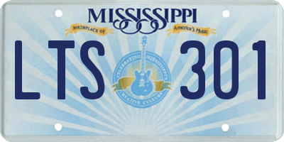 MS license plate LTS301