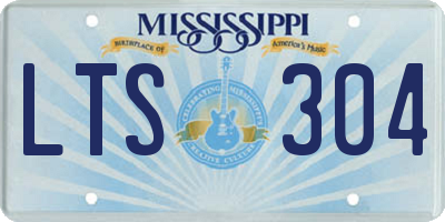 MS license plate LTS304