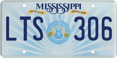 MS license plate LTS306