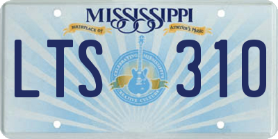 MS license plate LTS310