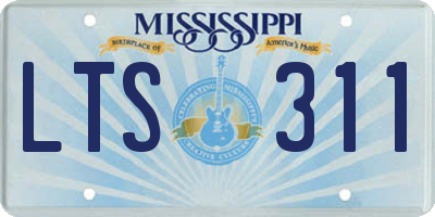 MS license plate LTS311