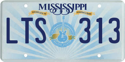 MS license plate LTS313