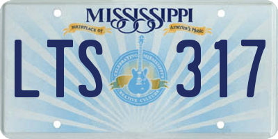 MS license plate LTS317