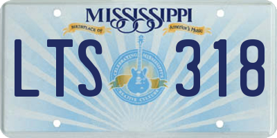 MS license plate LTS318