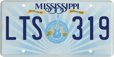 MS license plate LTS319