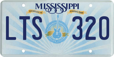 MS license plate LTS320