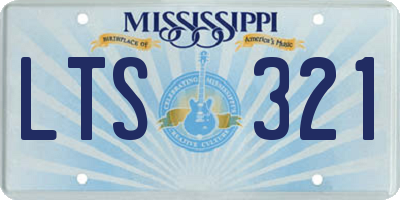 MS license plate LTS321