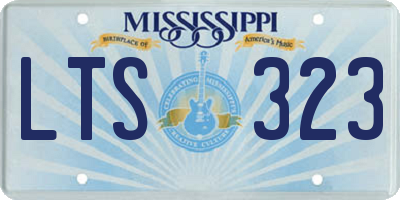 MS license plate LTS323