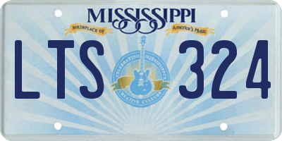 MS license plate LTS324