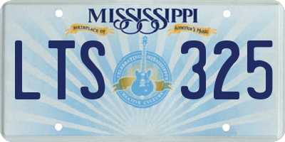 MS license plate LTS325