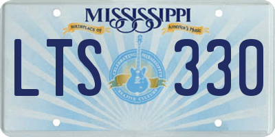 MS license plate LTS330