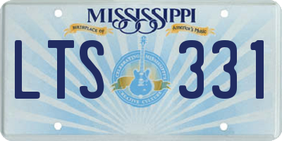 MS license plate LTS331