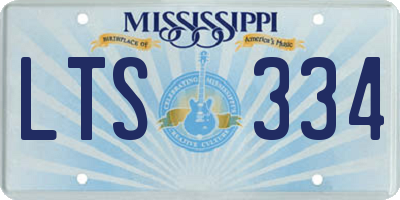 MS license plate LTS334