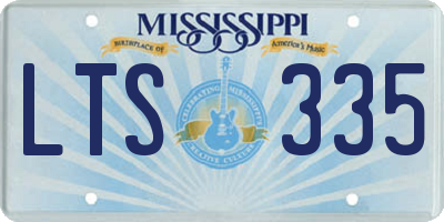 MS license plate LTS335
