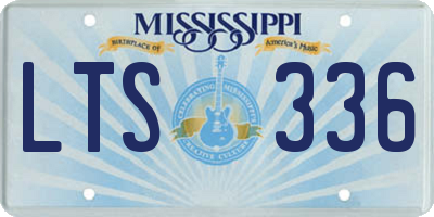 MS license plate LTS336
