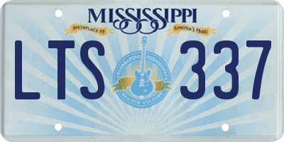 MS license plate LTS337