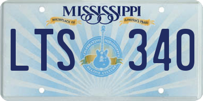 MS license plate LTS340