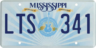 MS license plate LTS341
