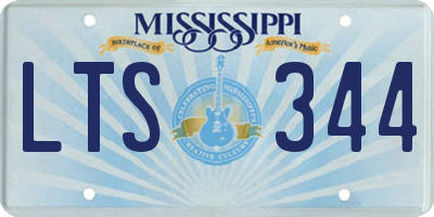 MS license plate LTS344