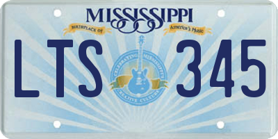 MS license plate LTS345