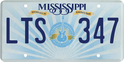 MS license plate LTS347