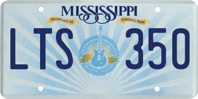 MS license plate LTS350